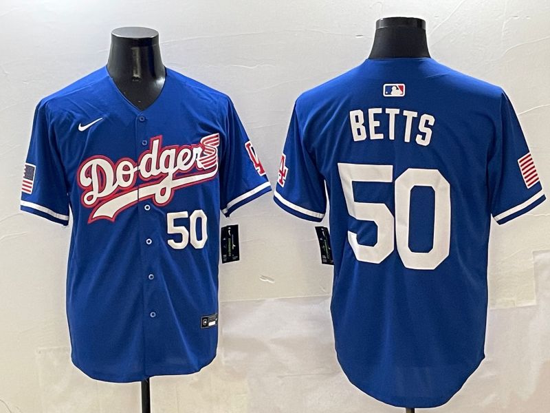 Men Los Angeles Dodgers #50 Betts Blue Second generation Joint Name Nike 2025 MLB Jersey style 2->los angeles dodgers->MLB Jersey